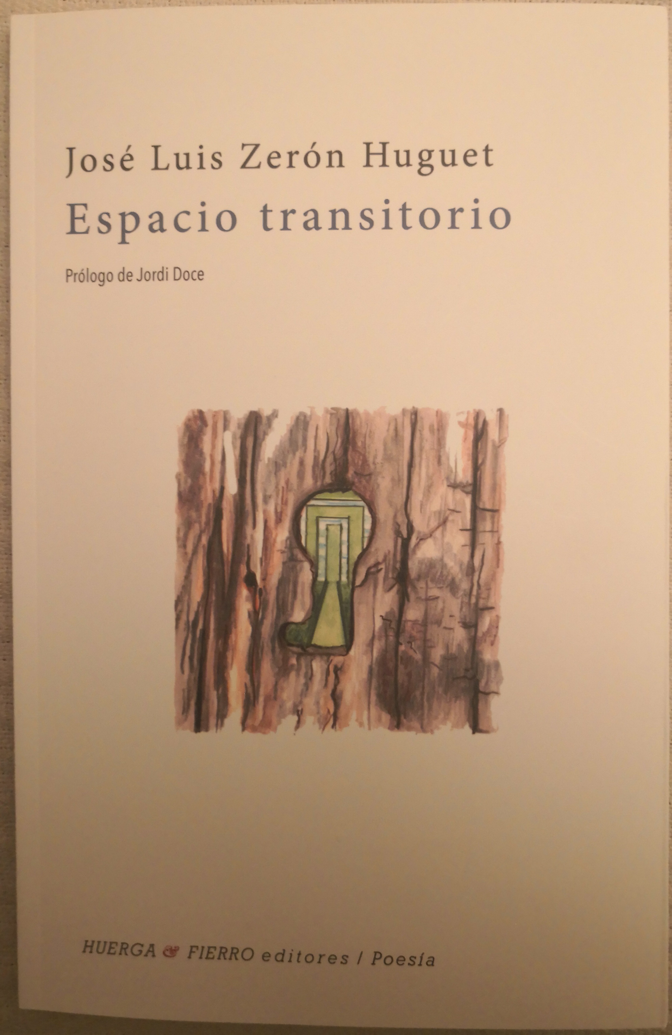 Portada del poemario «Espacio transitorio», de José Luis Zerón Huguet