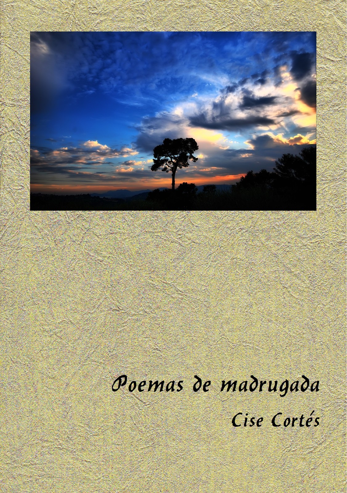 Portada del poemario "Poemas de madrugada", de Cise Cortés