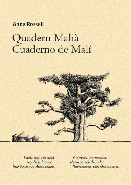 Portada del poemario de Anna Rossell «Quadern malià / Cuaderno de Malí»