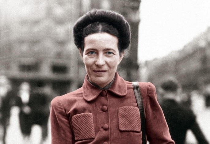 L'escriptora Simone de Beauvoir