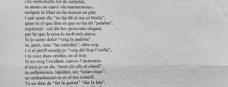 1ª part del poema d'Anna Rossell «Apologia de la traducció literal / Apología de la traducción liter